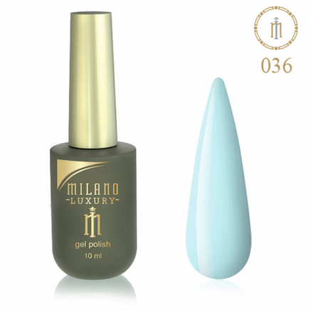 Гель лак MILANO LUXURY 10 мл № 036 (Бело-голубой)