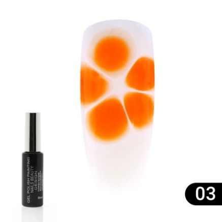 Гель лак Flowers Global Fashion, з ефектом розтікання (по мокрому), 8 мл 03