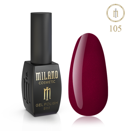 Гель лак MILANO 8 мл № 105 (Красное танго)