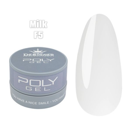 Полігель (30 мл., в банці) Designer F5 Milk