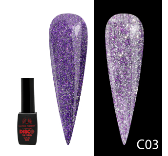 Гель лак Disco Gel Polish, Global Fashion, светоотражающий, 8 мл C03
