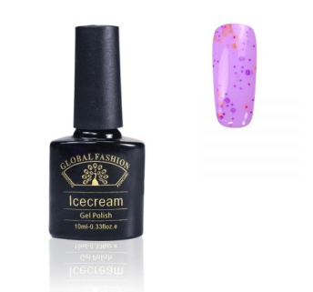 Гель-лак Ice Cream Global Fashion, 10 мл (з блискітками різних розмірів) 025