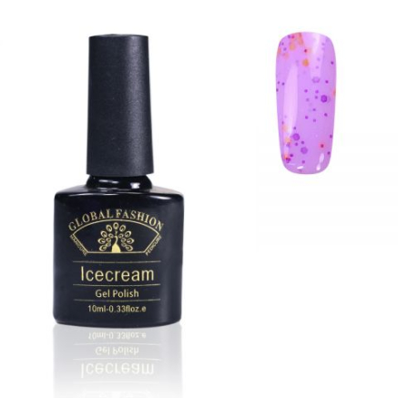Гель-лак Ice Cream Global Fashion, 10 мл (з блискітками різних розмірів) 025
