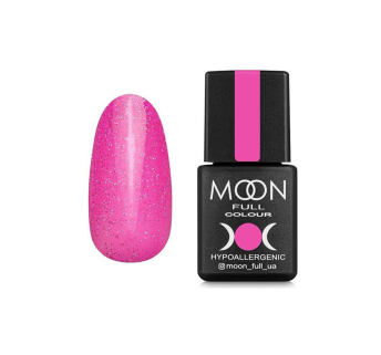 Гель-лак Moon Full Opal Colour 506 бліда фуксія з різнокольоровим шиммером. 8 мл (5908254189036)