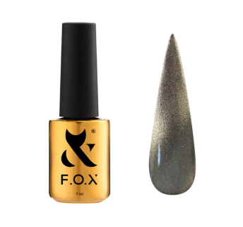 Гель-лак F.O.X Cat Eye Crystalline 002 полупрозрачный золотисто-серый с мелким металлизированным шиммером 7 мл (2100994313907)