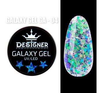 Galaxy Gel 10 мл., Designer (Глітерний гель) - GA - 04