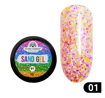 Гель-краска Sand gel Global Fashion 5 гр, 01
