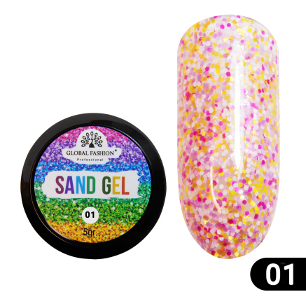 Гель-краска Sand gel Global Fashion 5 гр, 01