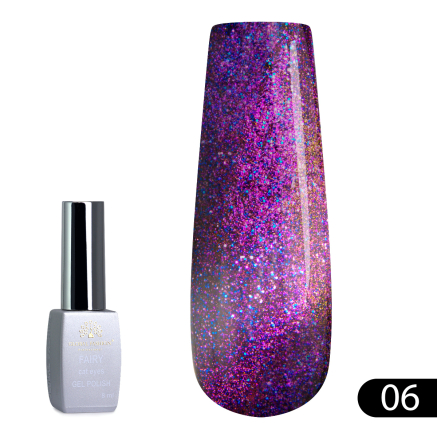 Гель лак котяче око Fairy 8 мл, 06