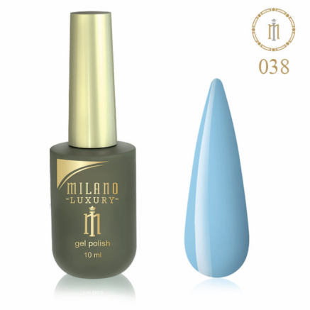 Гель лак MILANO LUXURY 10 мл № 038 (Детский голубой)