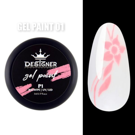 Gel Paint P1 (Персиковий) 5 мл. - Гель фарба Designer