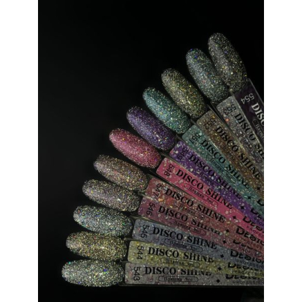 Гель лак Disco Shine 548 Designer (9мл.) - світловідбивний, з блискітками хамелеон