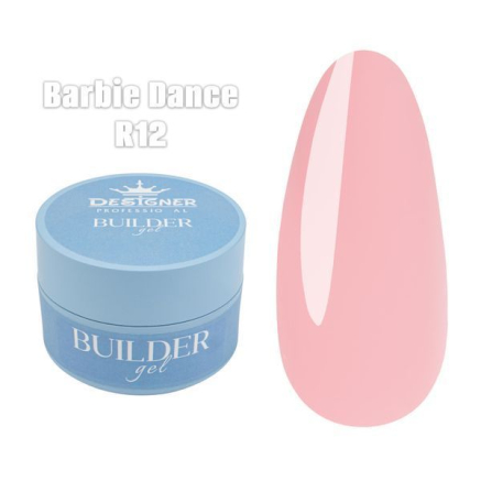 Builder Gel 30 мл., Designer (Моделюючий гель) R12 Barbie Dance