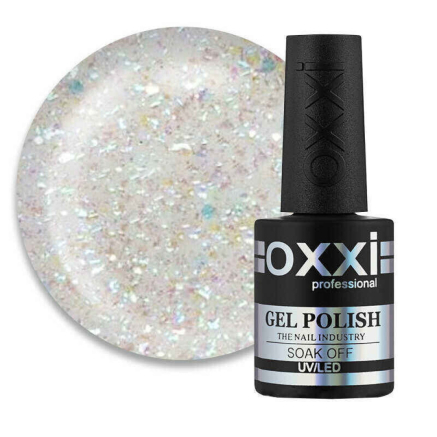 Гель-лак Oxxi Professional Rumba 003 синьо-фіолетово-блакитний мікс слюди на прозорій основі 10 мл (2100994233915)