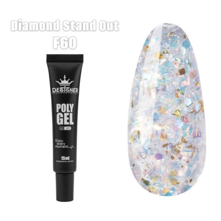 Полігель (15 мл.) Designer F60 Diamond Stand Out