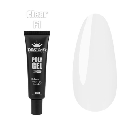 Полігель (60 мл.) Designer F1 Clear