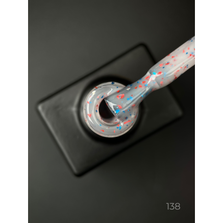 Базове покриття Smoothie Base 138 Designer (9 мл) - з дрібними шматочками фольги
