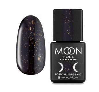 База камуфлююча для гель-лаку Moon Full Rubber Base. чорний 06. з поталлю. 8 мл (5908254192739)