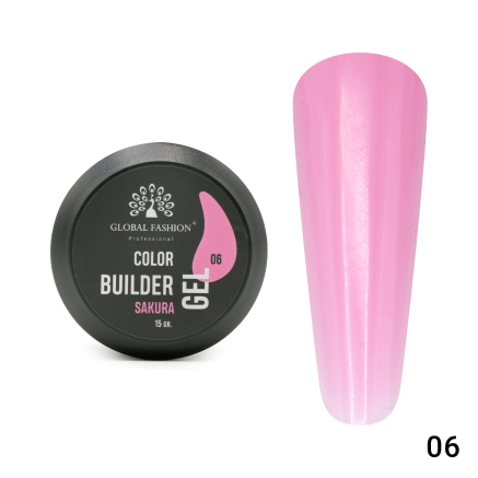 Гель для моделювання нігтів 15 гр, Color Builder Gel 06- Sakura