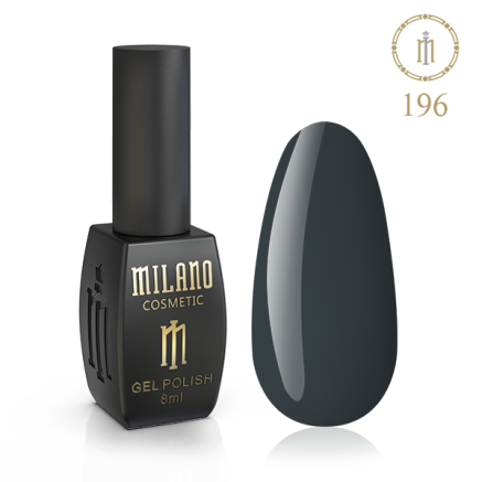 Гель лак MILANO 8 мл № 196 (Зелено-серый)