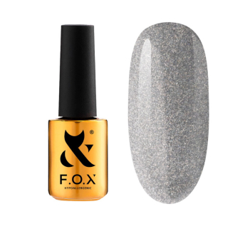 Гель-лак F.O.X Party 008 серебро с блестками. 7 мл (2100994297986)