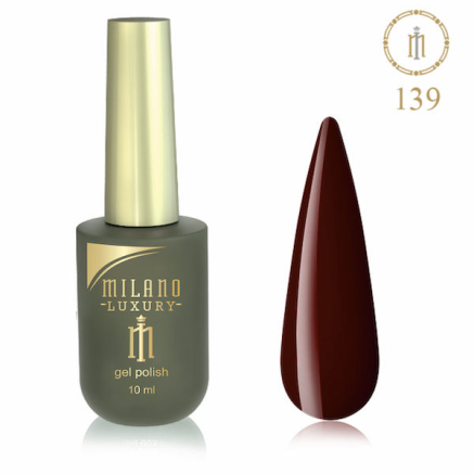 Гель лак MILANO LUXURY 10 мл № 139 (Бордовая роза)
