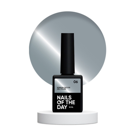 Гель-лак Nails Of The Day Korean Cat Eye 06 серо-голубой 10 мл (4826438000476)