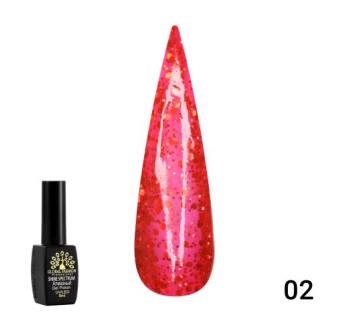 Гель лак Shine Spectrum Red diamond 02