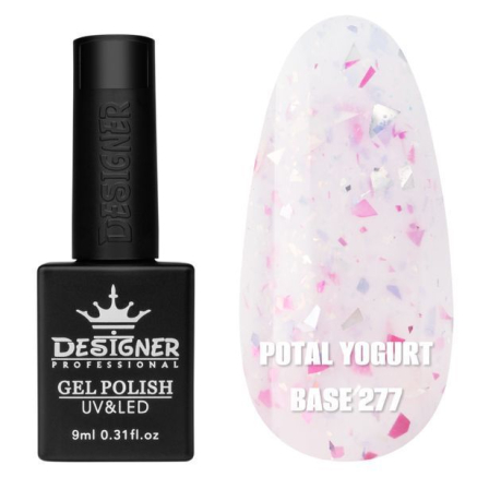 Кольорова база Potal yogurt base 277 Designer (9 мл.) - з кольоровою поталлю