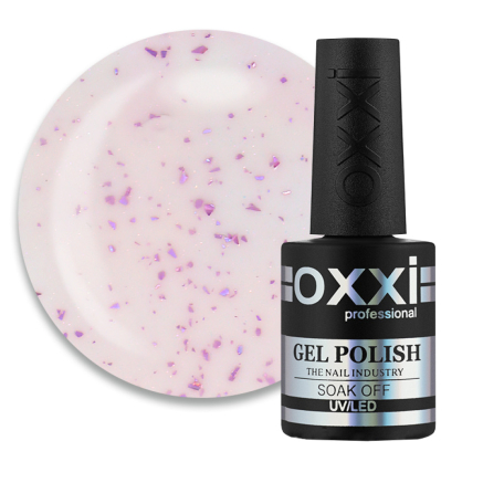 База камуфлююча Oxxi Professional Lovely Base 004. абрикосово-рожевий з рожевою поталлю та шимером. 10 мл (2100994295814)