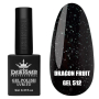 Гель лак Dragon fruit 512 Designer (9мол) - з чорно-білими крапками