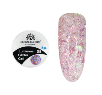 Глиттер гель что светится в темноте, 5 гр, Luminous Glitter Gel 05