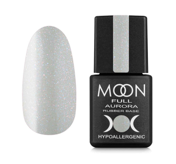База каучуковая Moon Full Aurora 2004. светло-серый с мелким шиммером. 8 мл (5905123014888)