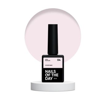 База камуфлирующая Nails Of The Day Cover Base New Formula 04 полупрозрачный пудрово-розовый 10 мл (4821221800004)