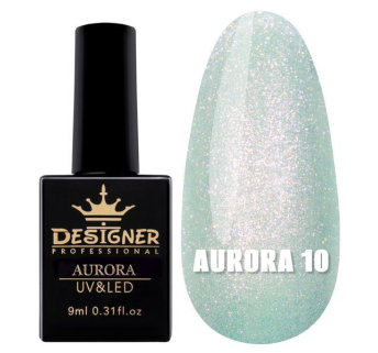 Гель-лак Aurora №10, 9 мл., Designer (Ефект втирання)