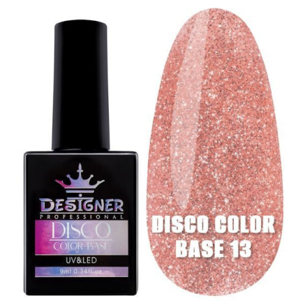 Світловідбивне базове покриття №13 (Абрикосовий), 9 мл. - Disco Color Base Designer