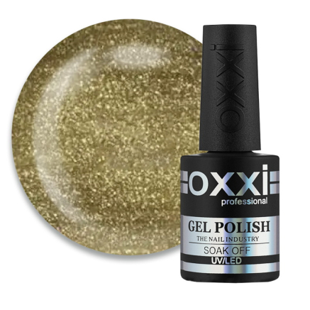 Гель-лак Oxxi Professional Glory 014. гірчично-оливковий з шимерами. 10 мл (2100994233151)