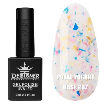Кольорова база Potal yogurt base 287 Designer (9 мл.) - з кольоровою поталлю