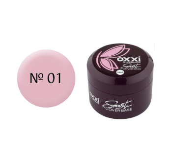 База камуфлирующая для гель-лака Oxxi Professional Smart Cover Base Coat 001 в баночке светлый розовый 30 мл (2100994211449)