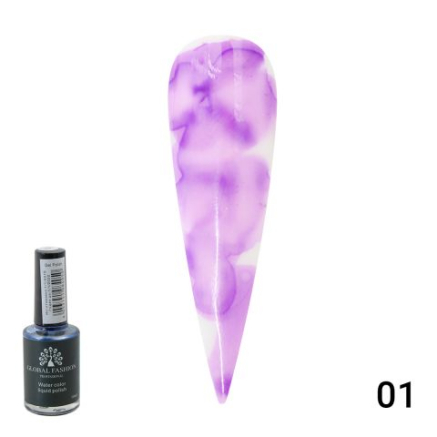Акварельні краплі Water color від Global Fashion 10 мл Purple 01