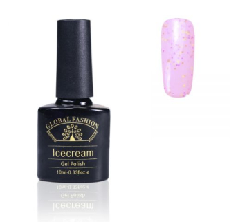 Гель-лак Ice Cream Global Fashion, 10 мл (з блискітками різних розмірів) 017