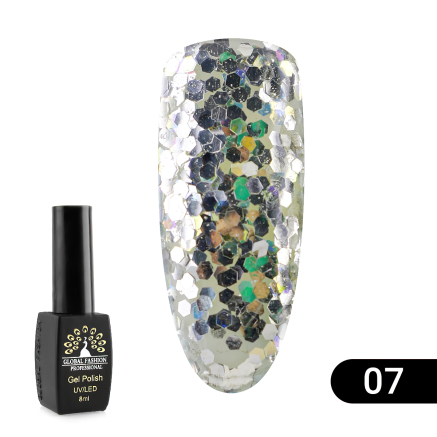 Гель лак Global Fashion Shiny, 8 мл, 07