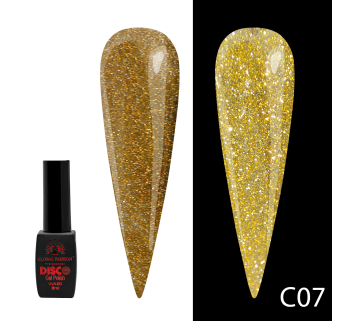 Гель лак Disco Gel Polish, Global Fashion, светоотражающий, 8 мл C07