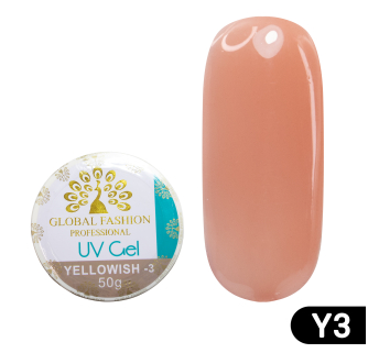 Гель для моделирования ногтей Global Fashion 50 гр Yellowish-3