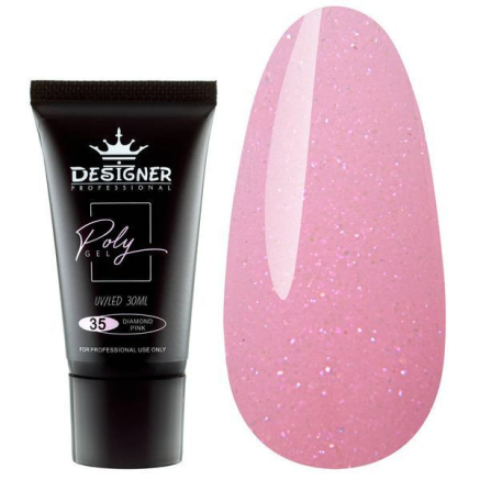 Полігель 30 мл Designer Diamond Pink №35