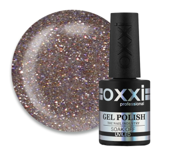 Гель-лак Oxxi Professional Disco 005. кольоровий мікс блискіток і шимерів з бронзовим акцентом на прозорій основі. 10 мл (2100994234998)