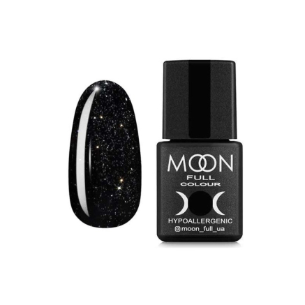 Гель-лак Moon Full Colour 319 черно-зеленый с серебристым шиммером. 8 мл (5908254188794)