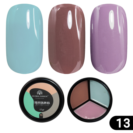Гель-фарба Solid color gel - 3, підвищеної густини 15 гр, Ocean foam13