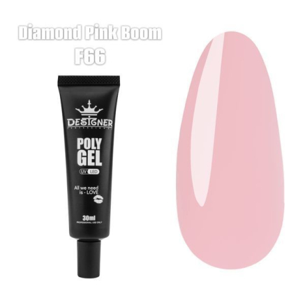 Полігель Diamond Pink Boom F66 (30 мл.) Designer