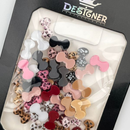 Об'ємний декор для дизайну нігтів 'Леопардові Бантики' Designer - B2